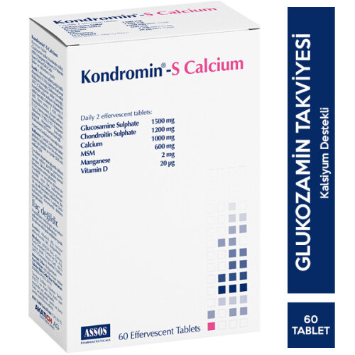Kondromin-S Calcium Takviye Edici Gıda 60 Efervesan Tablet - Assos