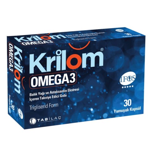 Krilom Omega 3 Yumuşak Kapsül 30 Kapsül - Tab İlaç