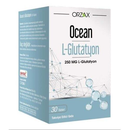 L-Glutathione 250 mg 30 Tablet Takviye Edici Gıda - Orzax