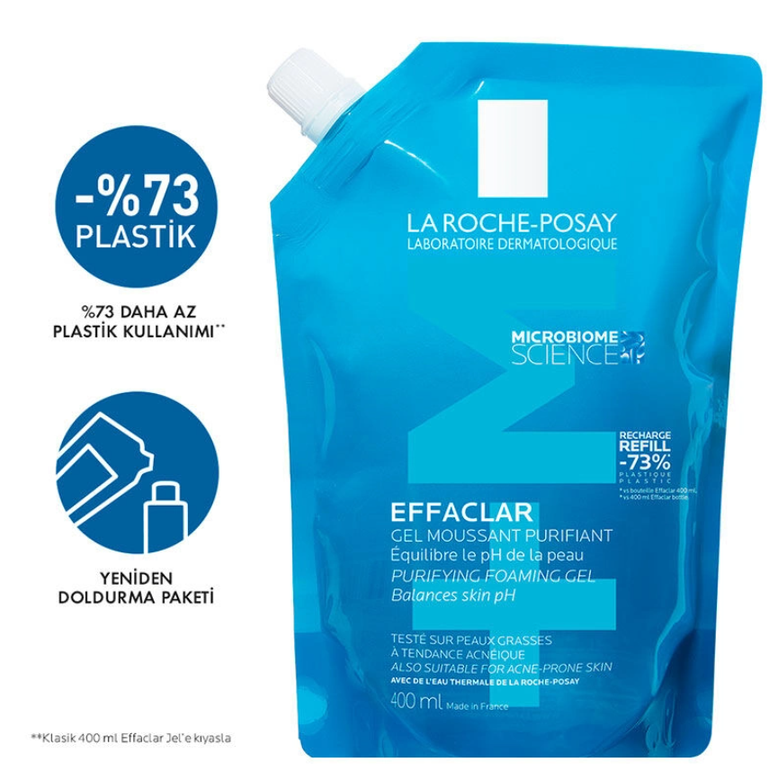 La Roche Posay Effaclar Yağlı Ciltler için Temizleme Jeli 400ml - Refill - 2
