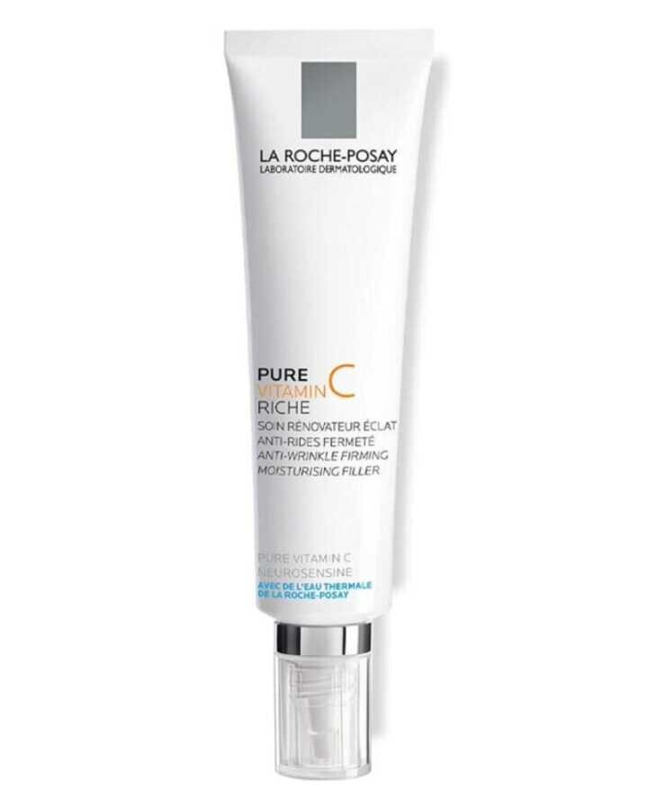 La Roche Posay Pure Vitamin C Riche Kuru Ciltler için Işıltı Veren Yaşlanma Karşıtı Krem 40 ml - 1