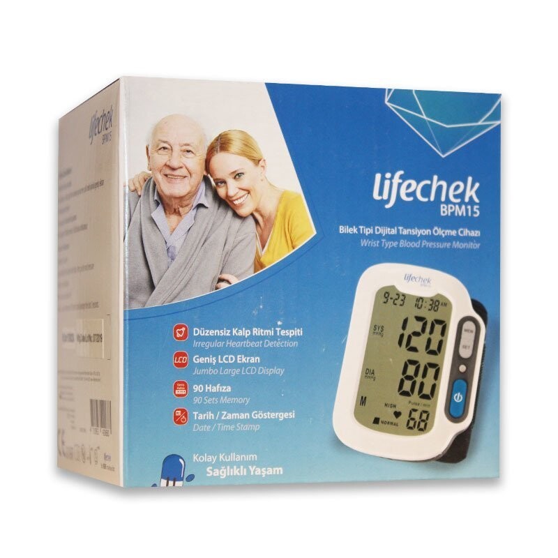 Lifechek Bilek Tipi Dijital Tansiyon Ölçme Cihazı BPM 15 - 1