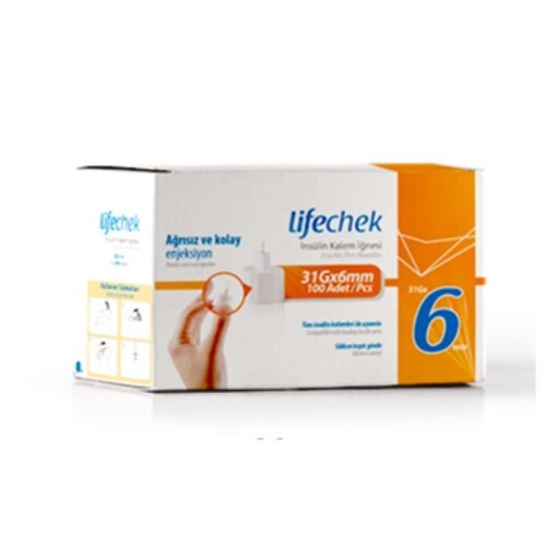 Lifechek İnsülin Kalem İğnesi 6 mm 100 Adet - Lifecheck