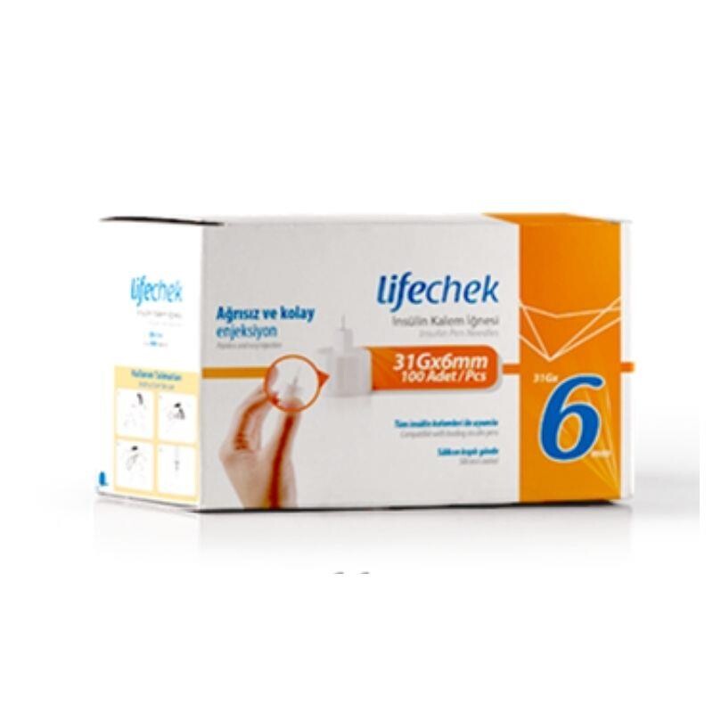 Lifechek İnsülin Kalem İğnesi 6 mm 100 Adet - 1