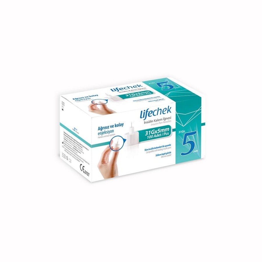 Lifechek İnsülin Kalemi İğnesi 5 Mm (31g) 100 Adet - 1