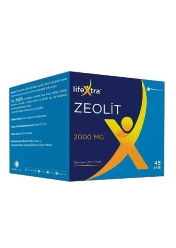 Lifextra Zeolit Saşe Takviye Edici Gıda 2000 Mg 45 Poşet 