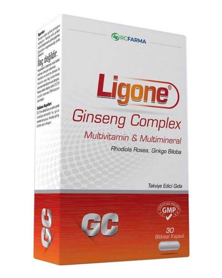 Ligone Ginseng Complex Multivitamin, Zerdeçal İçeren Kapsül Takviye Edici Gıda 30 Kapsül - 1