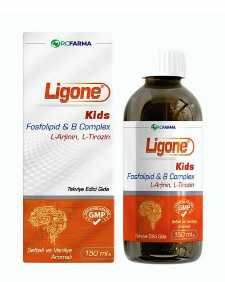 Ligone Kids L-Arjinin Fosfolipid Complex İçeren Sıvı Takviye Edici Gıda 150 Ml Şişe - 1