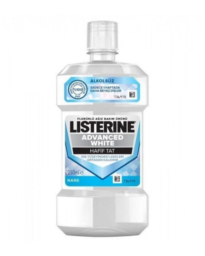 Listerine Advanced White Hafif Tat 250 Ml - 1