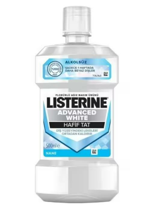 Listerine Advanced White Hafif Tat 500 ml - 1