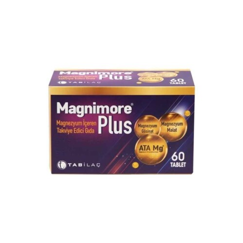Magnimore Plus Magnezyum İçeren Takviye Edici Gıda 60 Tablet - Tab İlaç