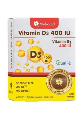 Medicago Vitamin D3 400 IU 30 Ml - Medicago
