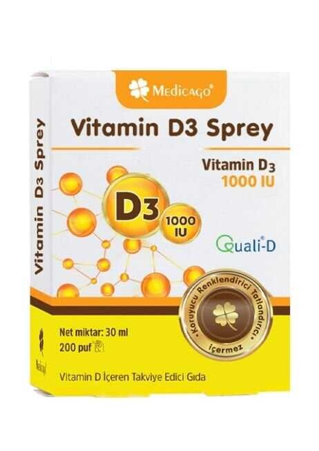 Medicago Vitamin D3 Sprey 1000 IU 30 Ml - 1