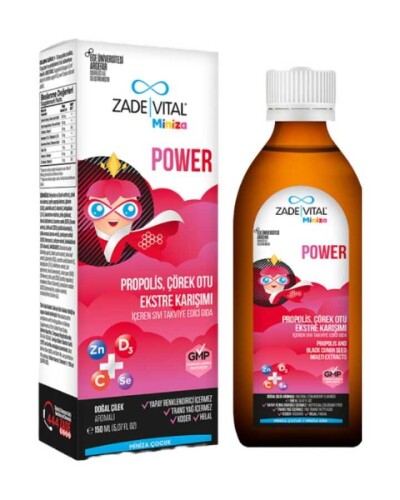 Miniza Power Propolis Çörek Otu Karışımı (Çilek Aromalı) 150ml 