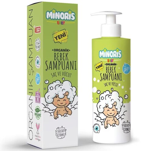 Minoris Baby Organik Saç Ve Vücut Şampuanı 400 ml - Minoris