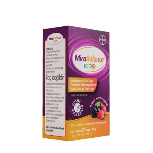 Mirabalance Kids Ptobiyotik Mikroorganizma İçeren Takviye Edici Gıda 12 Saşe - Bayer