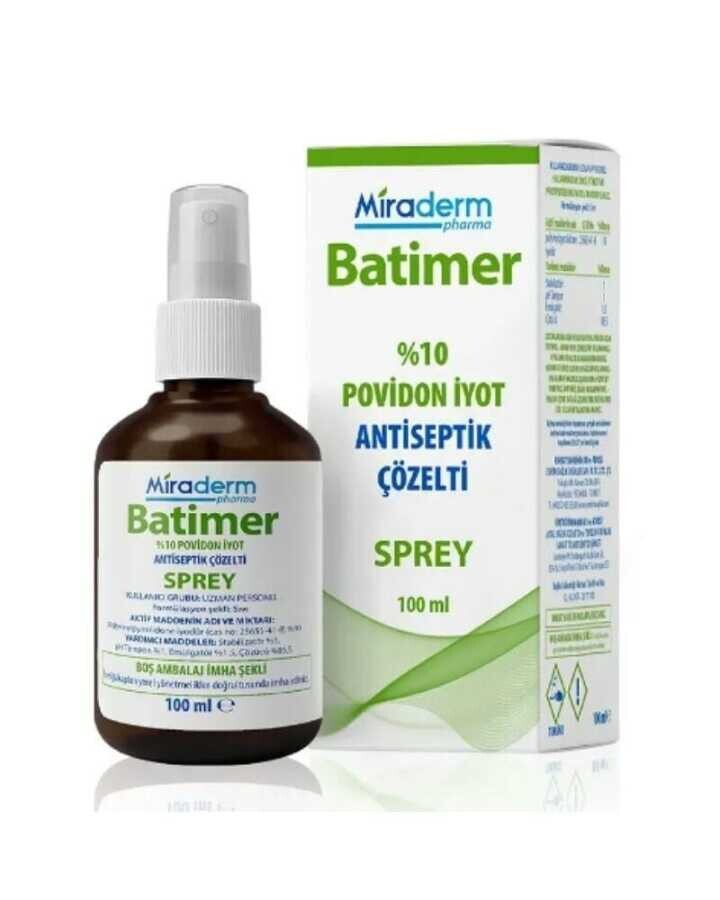 Miraderm Batimer Antiseptık Çözelti Sprey 100Ml - 1
