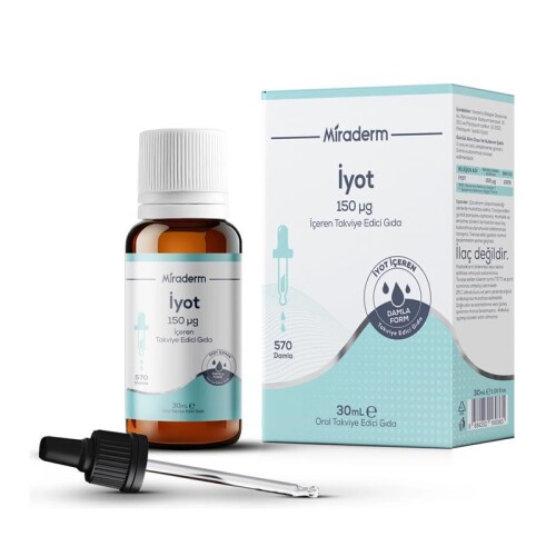 Miraderm İyot İçeren Takviye Edici Gıda 30 ml - Miraderm