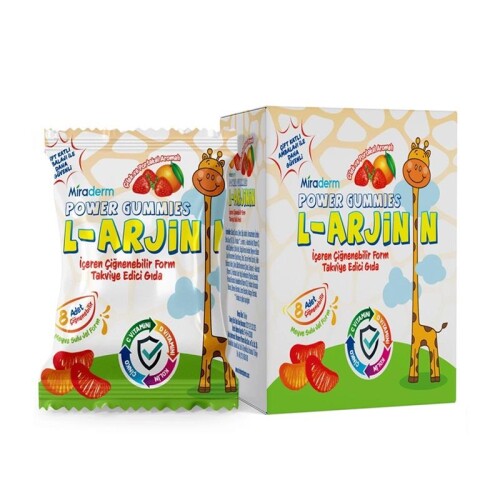 Miraderm Power Gummies L Arginin 64 Jel - Miraderm