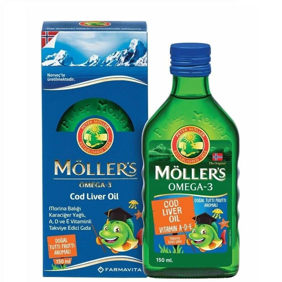 Möller's Cod Liver Oil Balık Yağı Şurubu 150ml Tutti Frutti - 1