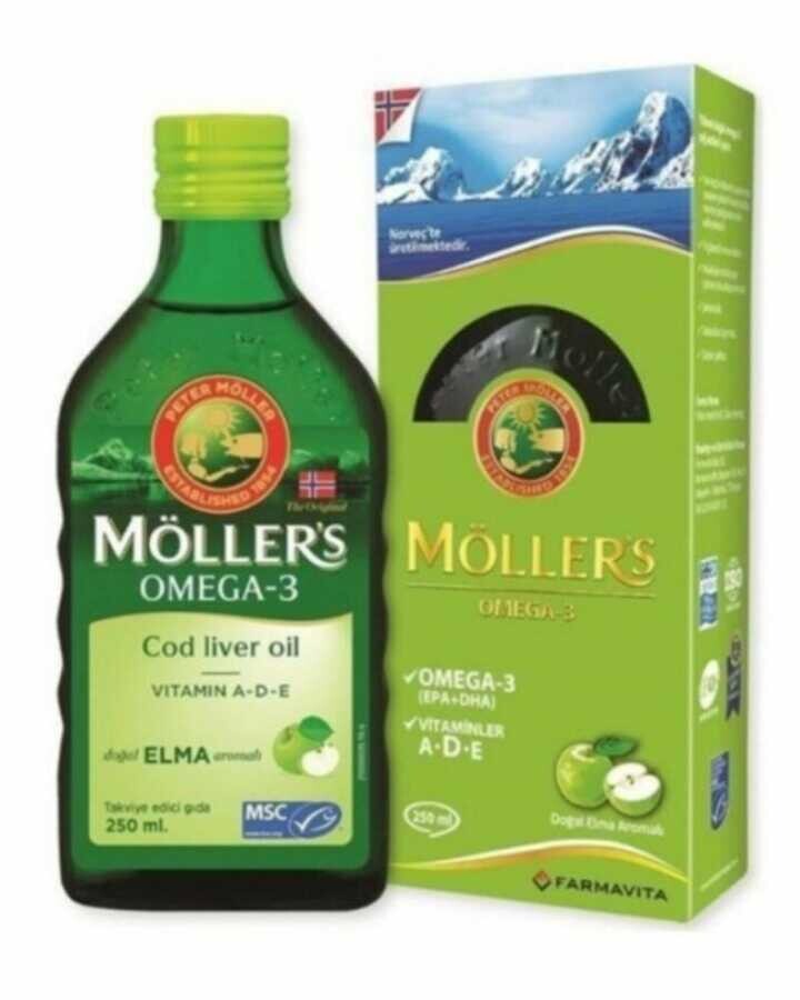 Möllers Omega 3 Takviye Edici Gıda Doğal Elma Aromalı 250 ml - 1