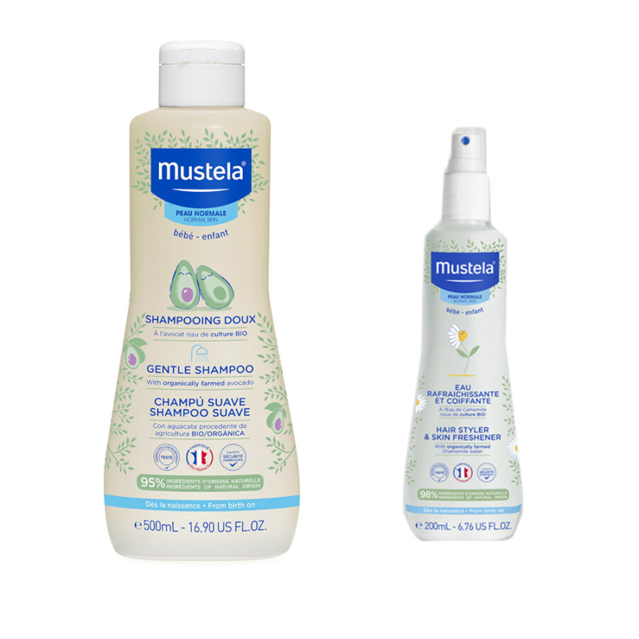 Mustela Banyo Seti Gentle Shampoo 500 ml & Mustela Skin Freshener 200 ml - 1