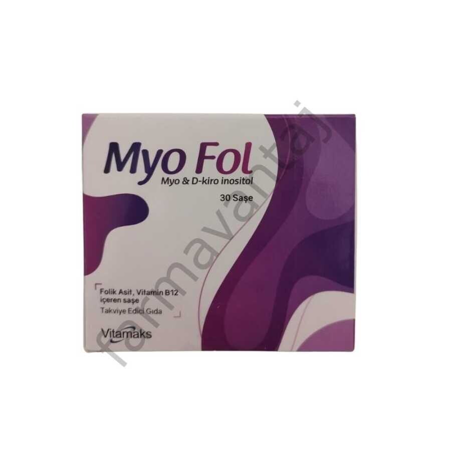 Myo Fol , Myo D-Kiro İnositol Folik Asit, Vitamin B12 İçeren Takviye Edici Gıda 30 Saşe - 1