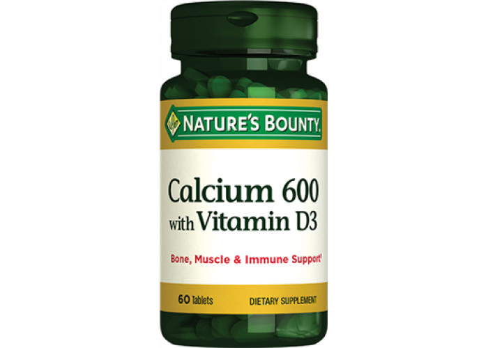 Nature's Bounty Calcium 600 with Vitamin D3 60 Tablet - 1