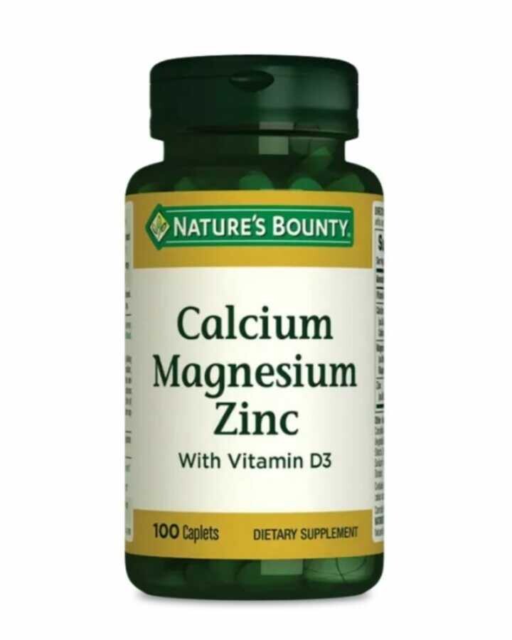 Nature's Bounty Calcium Magnesium Zinc 100 Kaplet - 1
