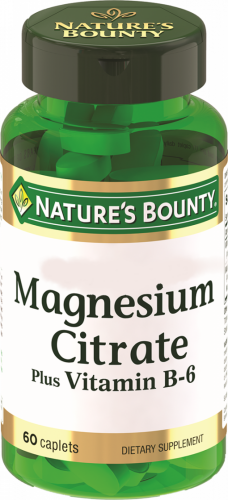 Nature's Bounty Magnesium Citrate Plus Vitamin B6 60 Kaplet - Nature's Bounty