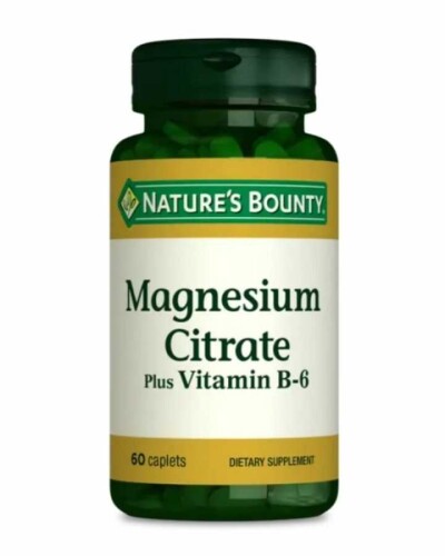Nature's Bounty Magnesium Citrate Plus Vitamin B6 60 Kaplet - 1