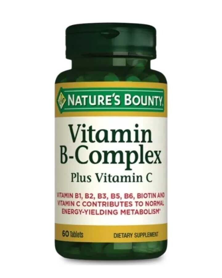 Nature's Bounty Vitamin B-Complex Plus Vitamin C Multivitamin 60 Tablet - 1