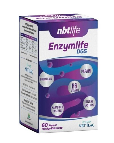 Nbt Life Enzymlife DGS Takviye Edici Gıda 60 Kapsül - Nbt İlaç