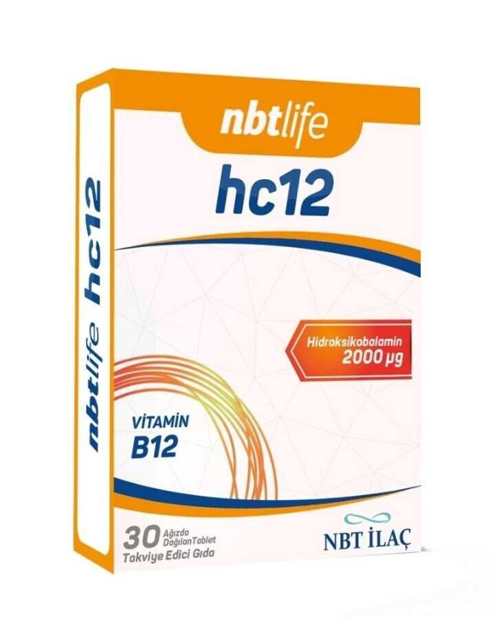 Nbt Life HC12 Hidroksikobalamin 30 Çiğneme Tableti - 1