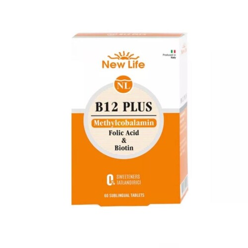 New Life B12 Plus Folik Asit ve Biotin İçeren Takviye Edici 60 Tablet - New Life