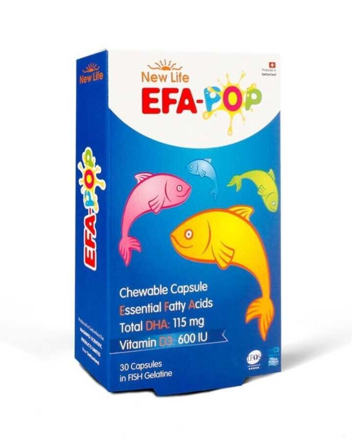 New Life EFA Pop Balık Yağı Takviye Edici Gıda 30 Çiğnenebilir Kapsül - 1