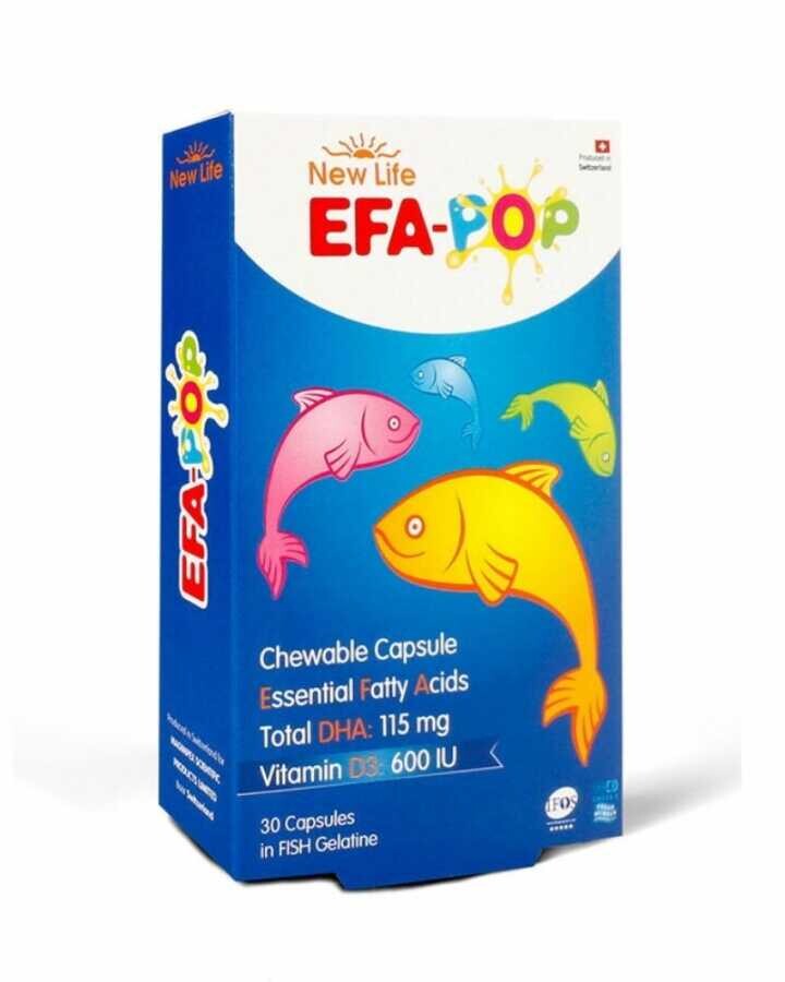 New Life EFA Pop Balık Yağı Takviye Edici Gıda 60 Çiğnenebilir Kapsül - 1