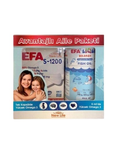 New Life Efa S-1200 30 Kapsül & Efa Liquid Portakal 150 ml Avantajlı Paket - New Life