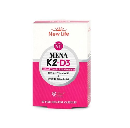 New Life Mena K2+D3 Takviye Edici Gıda 30 Kapsül - New Life