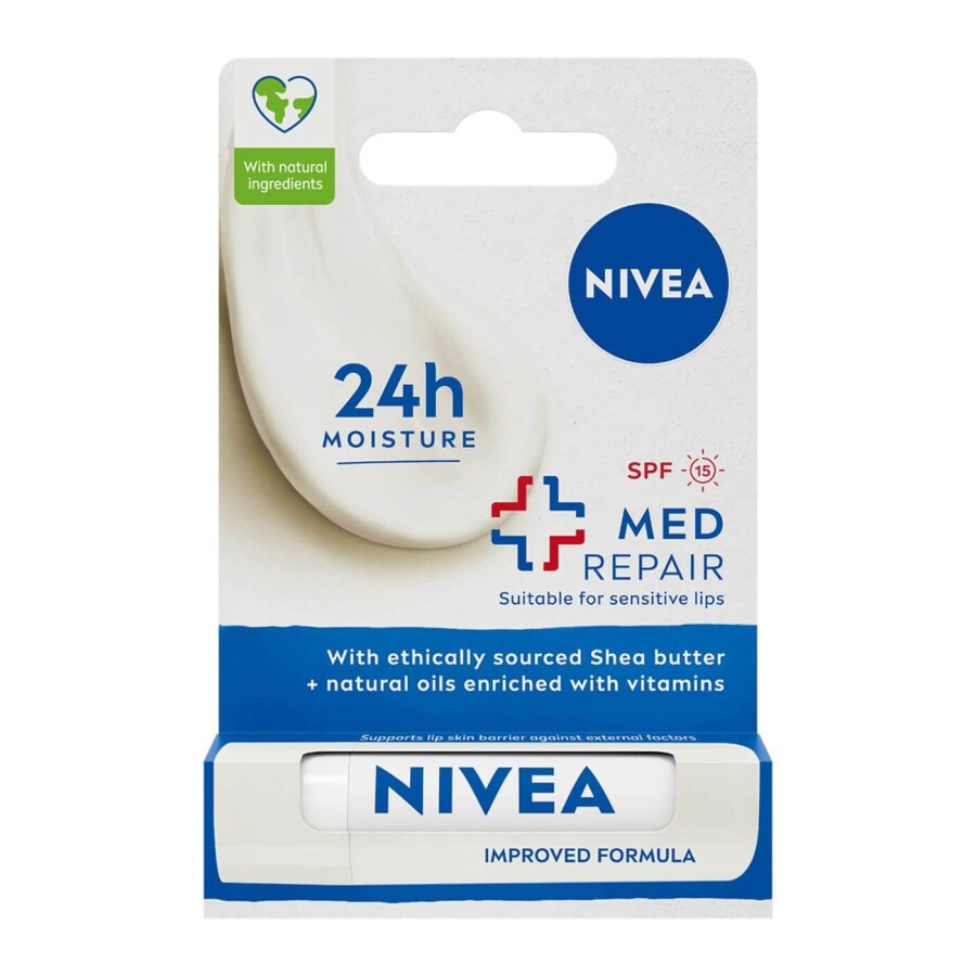 Nivea Renksiz Nemlendirici Dudak Bakım Kremi Med Repair 4.8 gr - 1