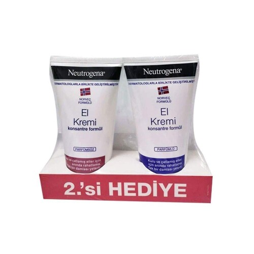 Norveç Formülü El Kremi Parfümlü & Parfümsüz 75ml 2.si Hediye Avantajlı Paket - Neutrogena