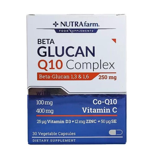 Nutrafarm Beta Glucan Q10 Complex 30 Kapsül - Nutrafarm