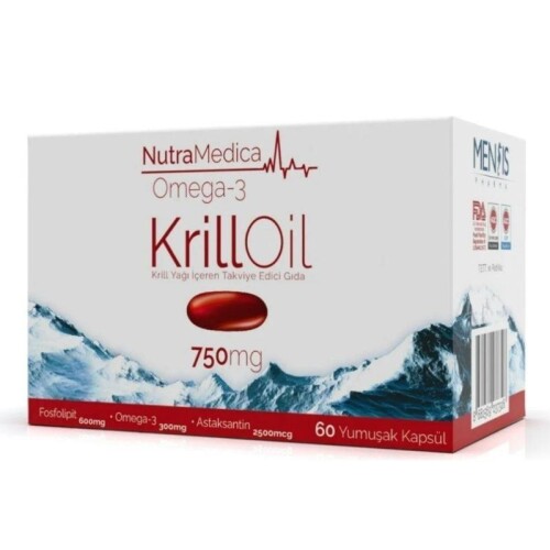 Nutramedica Omega 3 Krill Oil 750 mg 60 Kapsül - Mensis Pharma