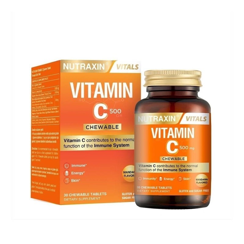 Nutraxin 500 mg Vitamin C Takviye Edici Gıda 30 Tablet - 1