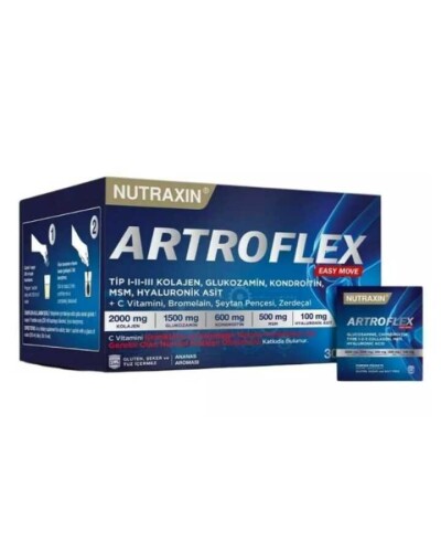 Nutraxin Artroflex Easy Move Vitamin Ve Mineralller İçeren Ananas Aromalı Takviye Edici Gıda 30 Saşe - Nutraxin