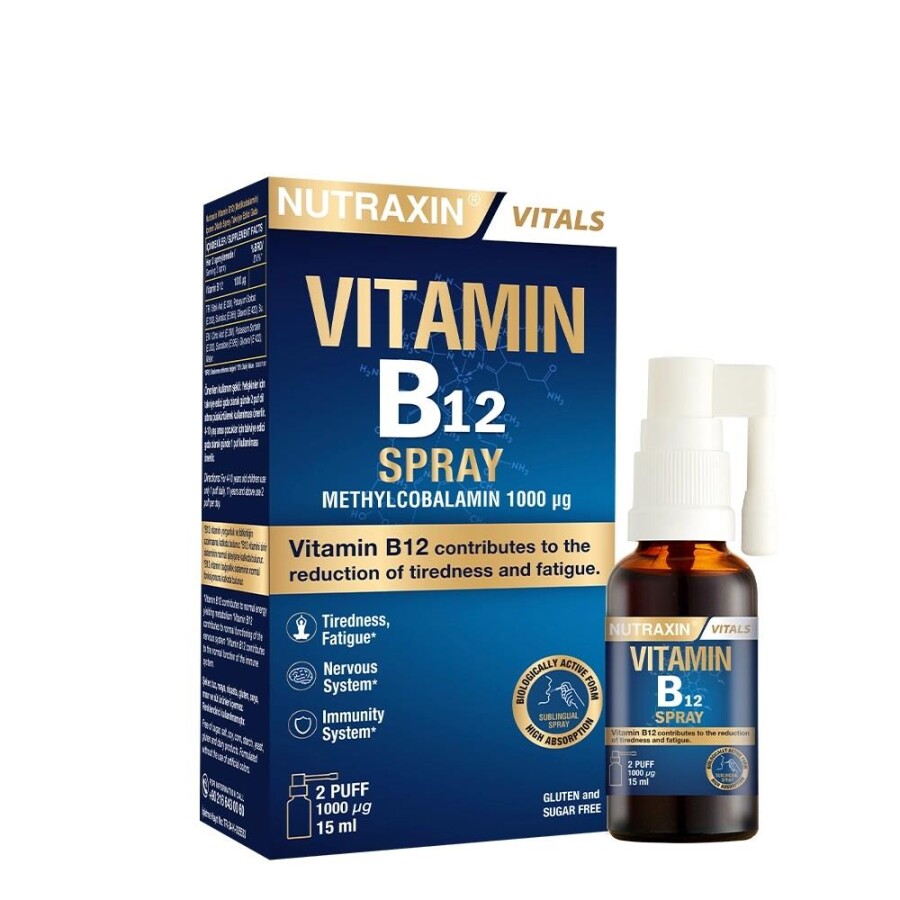 Nutraxin B12 Vitamin Sprey 15 ML - 1