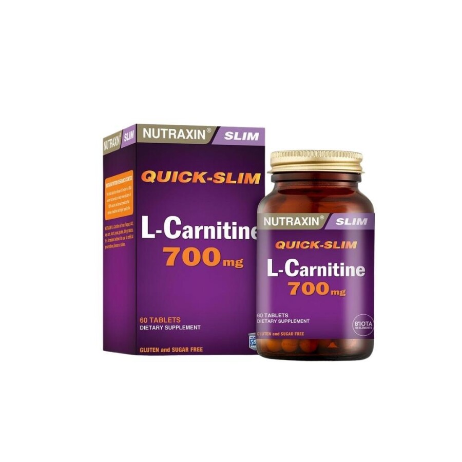 Nutraxin Quick-Slim L-Carnitine 700mg 60 Kapsül - 1