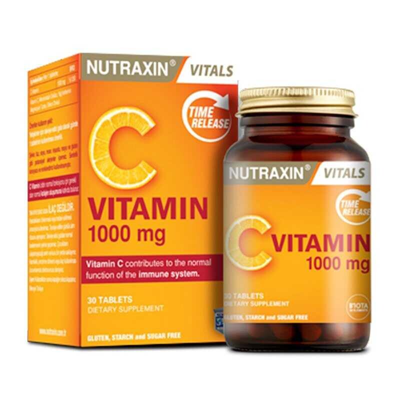 Nutraxin Vitamin C 1000 mg Takviye Edici Gıda 30 Tablet - 1