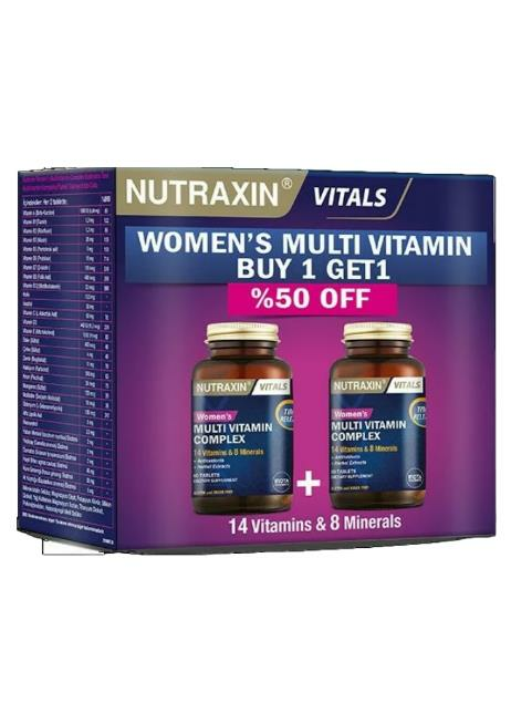 Nutraxin Womens Multi Vitamin Complex 60 Tablet İkincisi %50 İndirimli - 1
