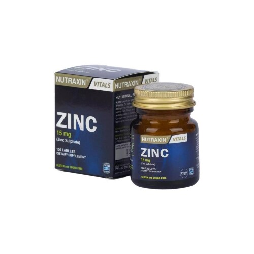 Nutraxin Zinc Sulphate Çinko İçeren Takviye Edici Gıda 100 Tablet 